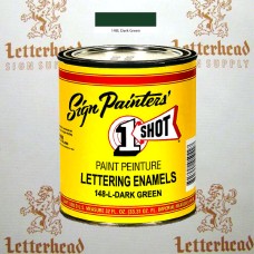 1 Shot Lettering Enamel Paint Dark Green 148L - Quart