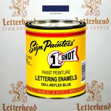 1 Shot Lettering Enamel Paint Reflex Blue 155L - Quart