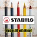 white stabilo pencil