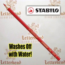 red stabilo pencil